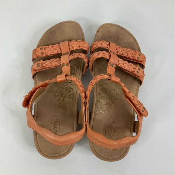 Aetrex Reese Braided Leather Strappy Sandals Size 9 - Picture 5 of 8
